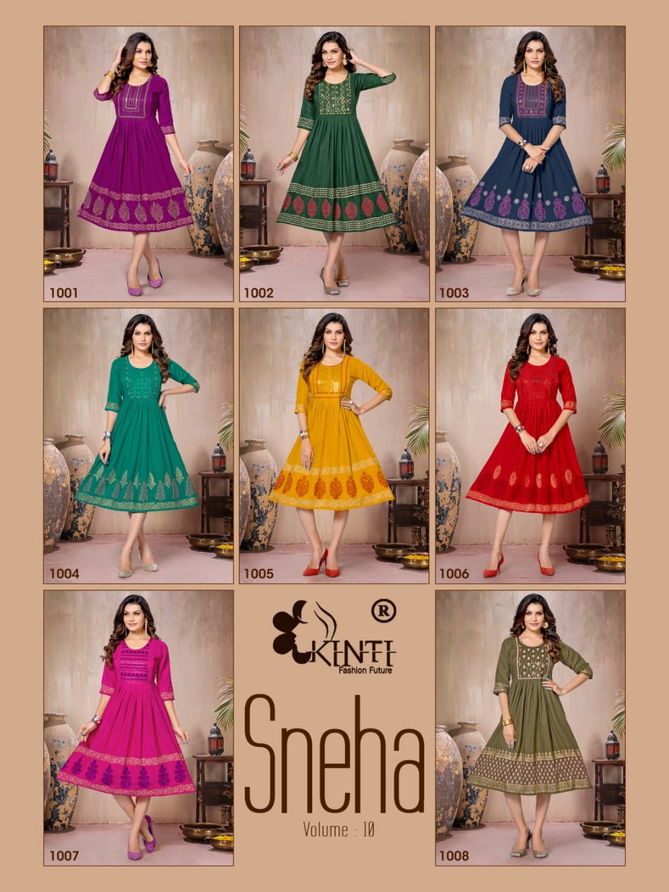 Kinti Sneha Volume 10 Daily Wear Wholesale Printed Feeding Kurtis
